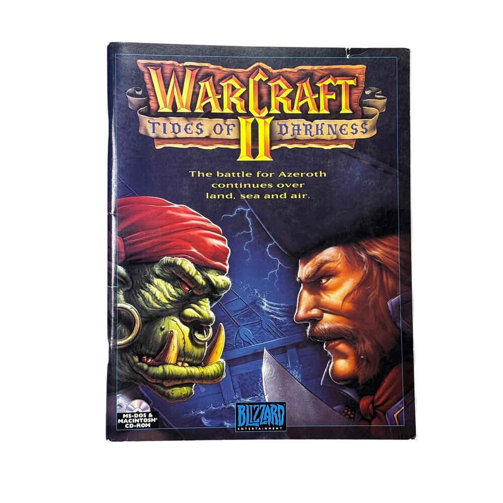 WarCraft II: Tides of Darkness PC Game Manual Only, WarCraft 2 Blizzard